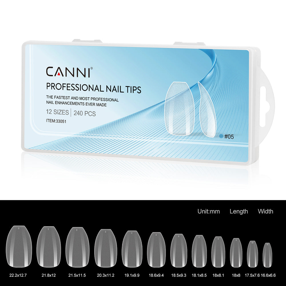 CANNI Matte Short Coffin - Soft Gel False Nail Tips