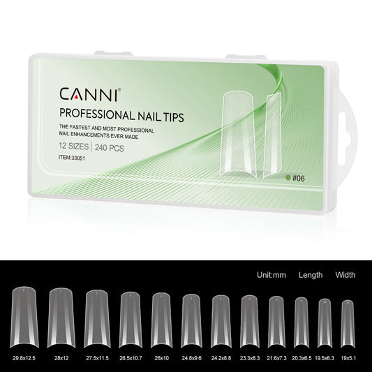CANNI Matte French Nail - Soft Gel False Nail Tips