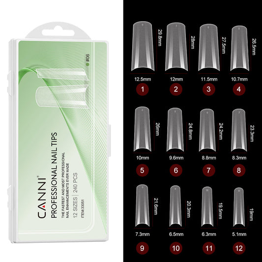 CANNI Matte French Nail - Soft Gel False Nail Tips