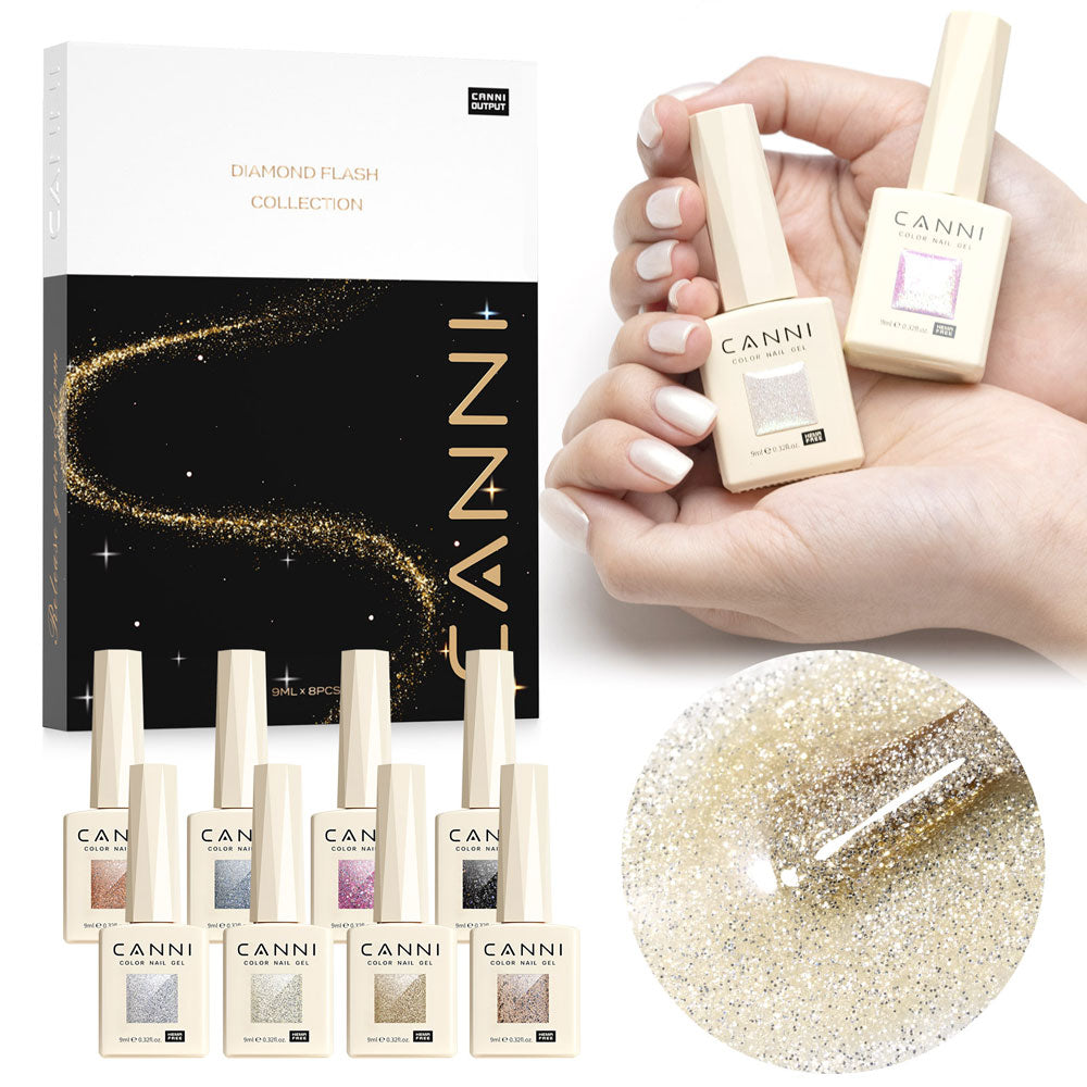 CANNI TPO & Hema Free Glittered 8pcs Kit HK - Diamond Glitter Series