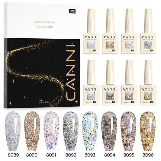 CANNI TPO & Hema Free Glittered 8pcs Kit LK - Dawn Crystal Flash Series