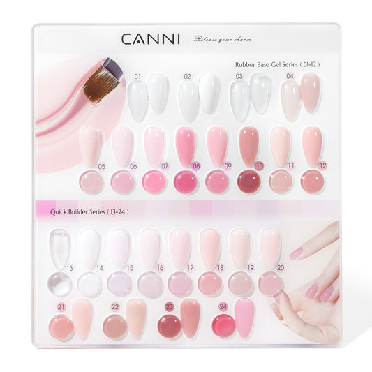 CANNI Colourful Rubber Base Gel - 9ml