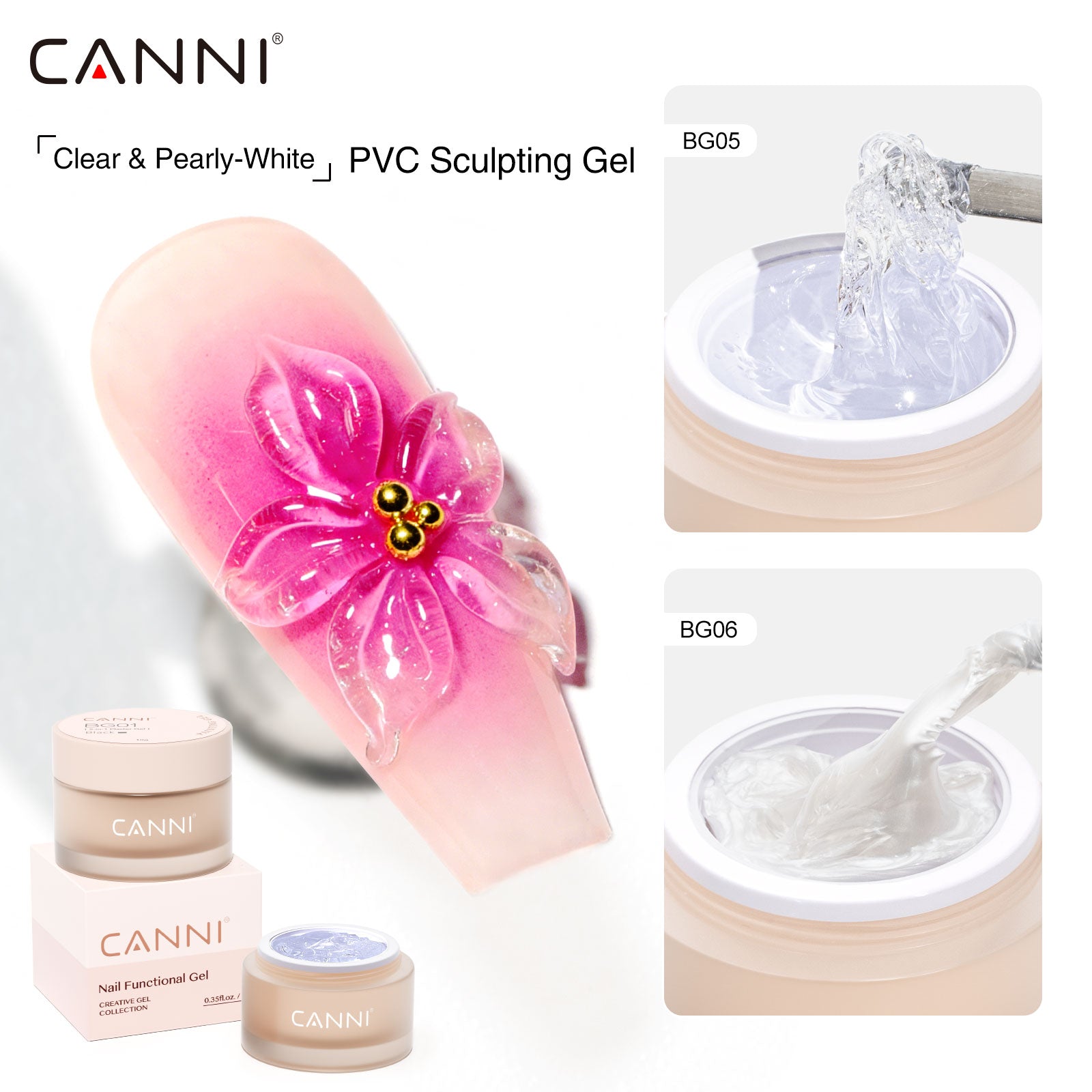 PVC Sculpting Gel Clear / Pearly White