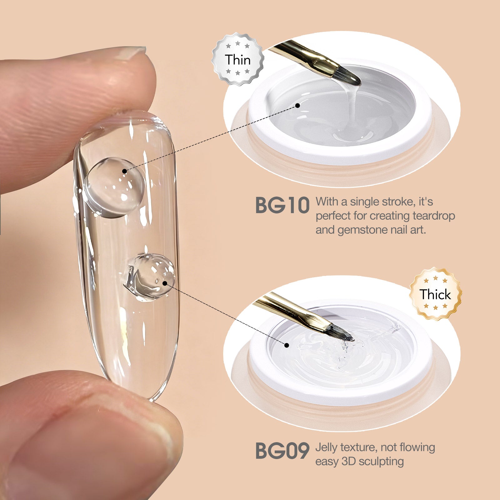 No-Wipe Sculpting Gel - Thick - BG09