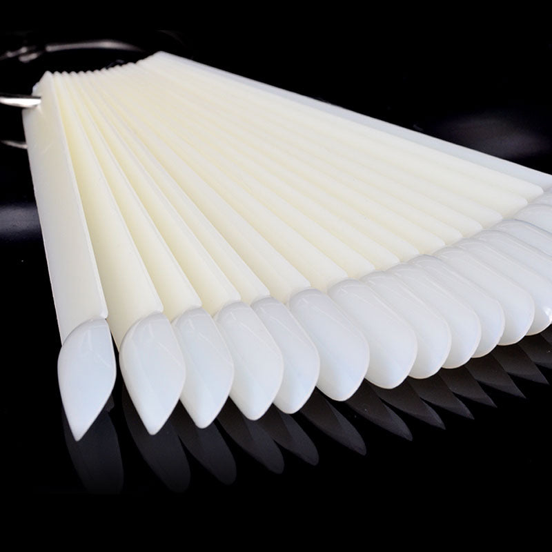 50pcs Nail Polish Tip Colour Chart Palette Nail Art Practice Ring Display