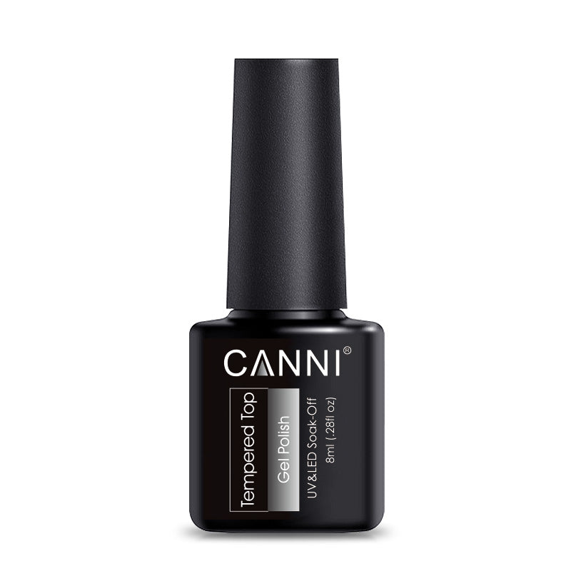 CANNI Glitter / Matte / Non Cleansing / Tempered Top Coat / Base Coat - 8ml Bottle