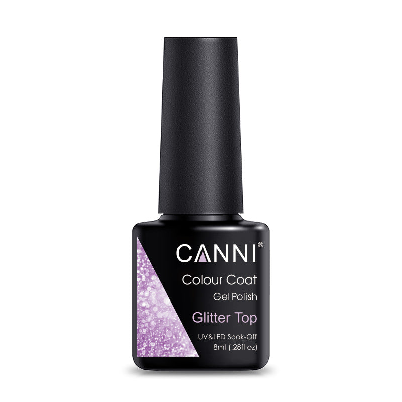 CANNI Glitter / Matte / Non Cleansing / Tempered Top Coat / Base Coat - 8ml Bottle