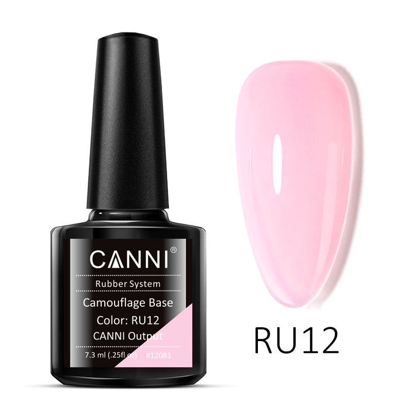 CANNI Long Lasting Nude Pink Camouflage Rubber Base Coat Nail Gel Polish 7.3ml