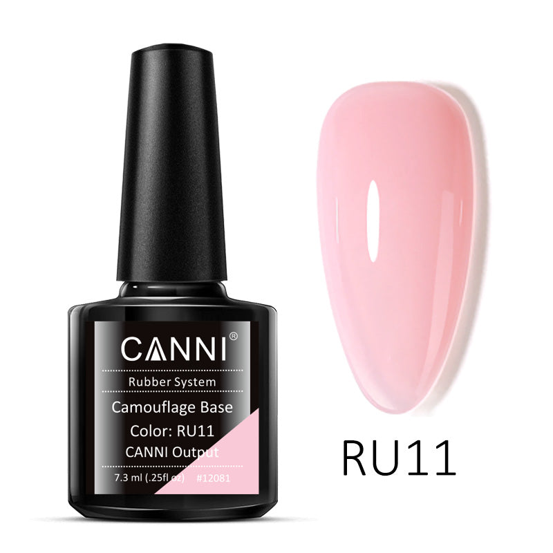 CANNI Long Lasting Nude Pink Camouflage Rubber Base Coat Nail Gel Polish 7.3ml
