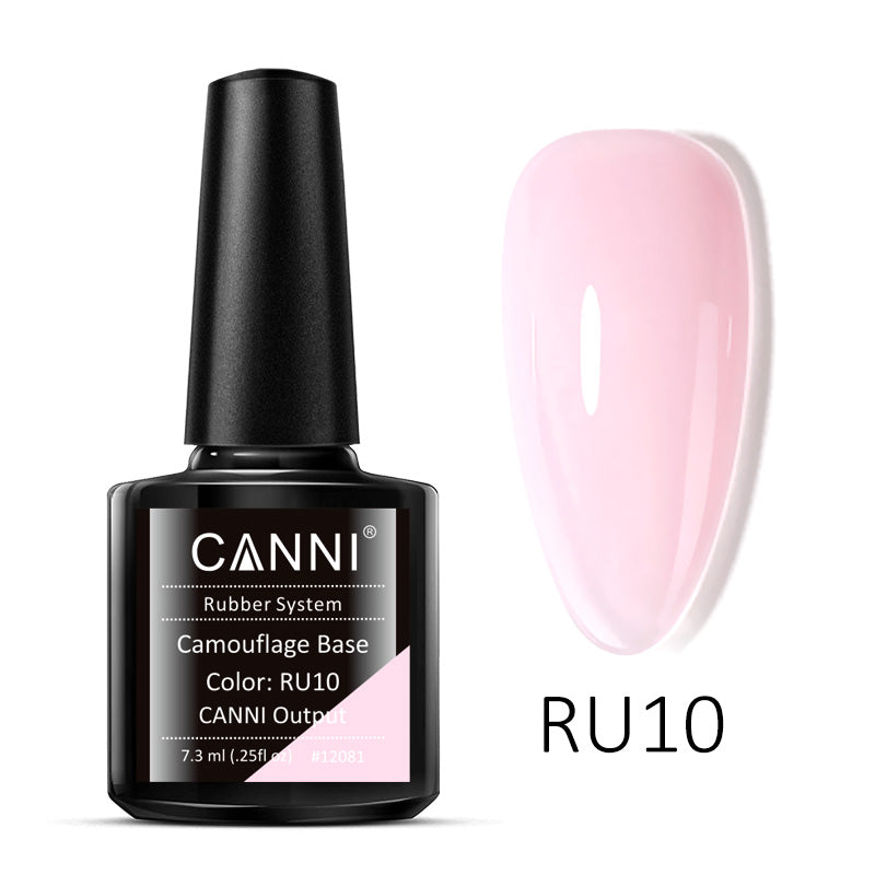 CANNI Long Lasting Nude Pink Camouflage Rubber Base Coat Nail Gel Polish 7.3ml