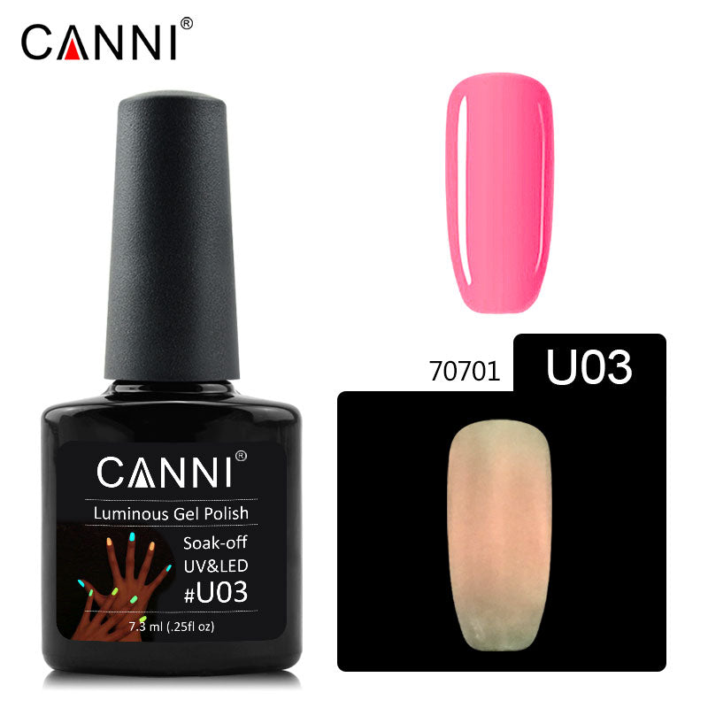 CANNI Luminous Gel Polish Glow in the Dark Soak off Nail Art UV / LED Gel