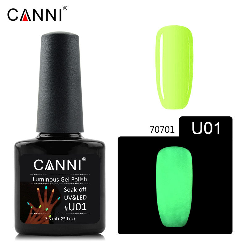 CANNI Luminous Gel Polish Glow in the Dark Soak off Nail Art UV / LED Gel