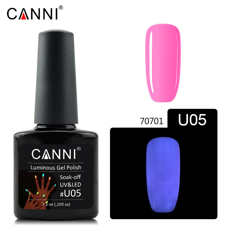 CANNI Luminous Gel Polish Glow in the Dark Soak off Nail Art UV / LED Gel