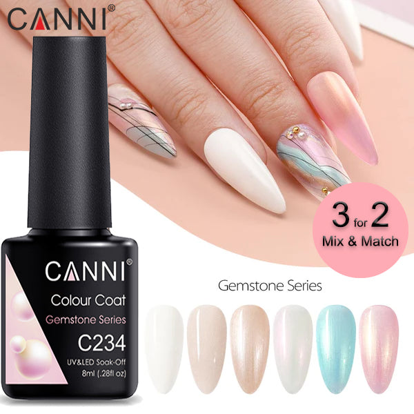 CANNI® Metallic Gemstone Series Nail Gel Polish Varnish Soak Off UV LED - 8ML