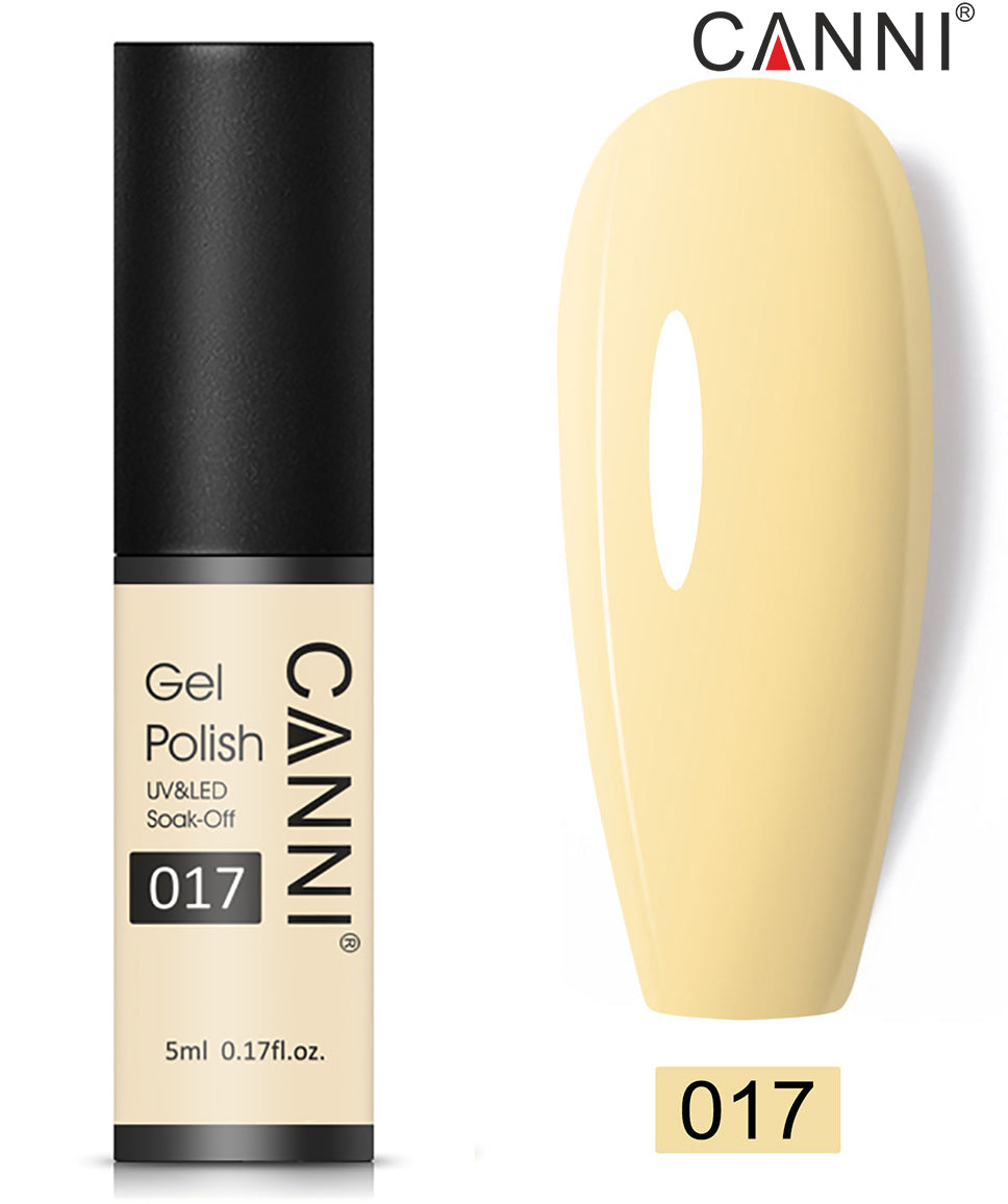 CANNI Nail Gel Polish Varnish Soak Off UV / LED Classic 5ml - Shade 01 to 100