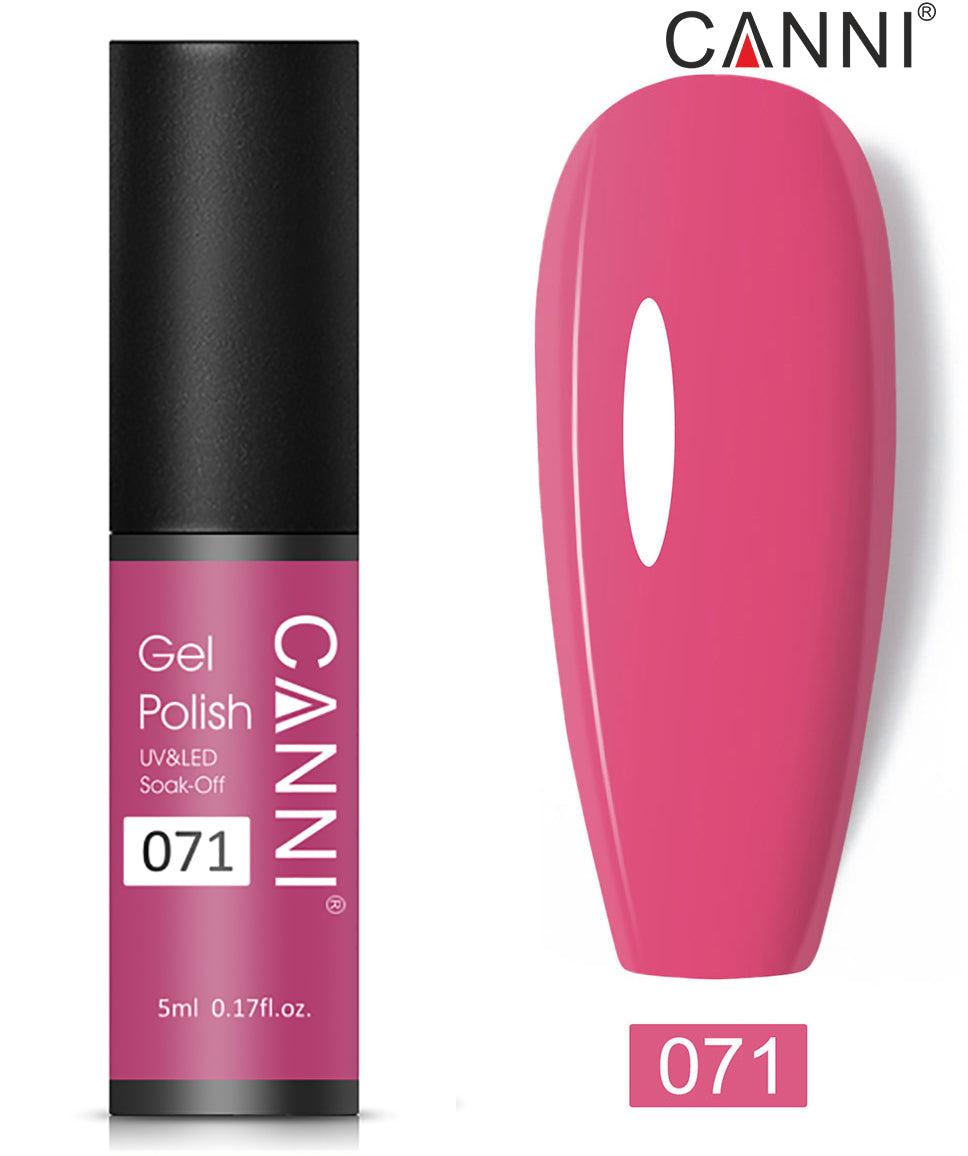 CANNI Nail Gel Polish Varnish Soak Off UV / LED Classic 5ml - Shade 01 to 100
