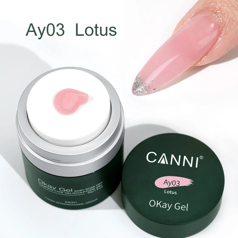 CANNI Okay Gel - UV / LED - Easy Soak Off Ok Nail Extension Building Gel