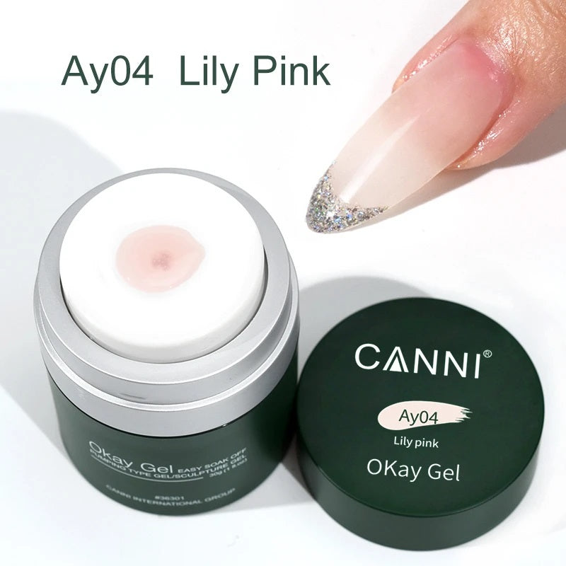 CANNI Okay Gel - UV / LED - Easy Soak Off Ok Nail Extension Building Gel