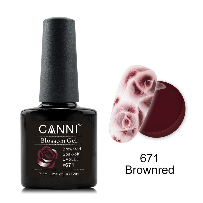 CANNI Rose / Flowers Soak Off LED Blossom Gel Polish Magic Blooming Gel 7.3ml