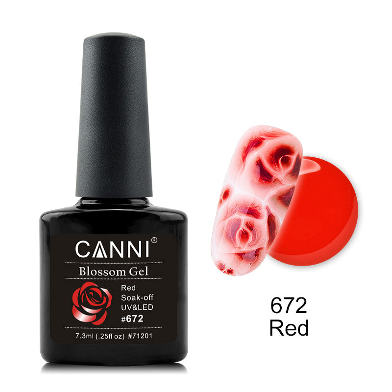 CANNI Rose / Flowers Soak Off LED Blossom Gel Polish Magic Blooming Gel 7.3ml
