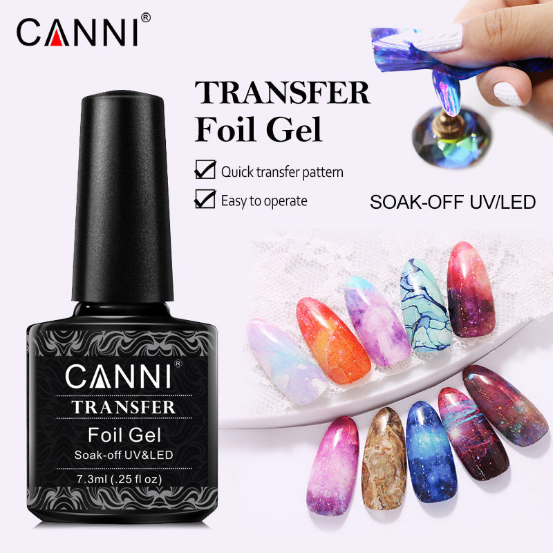 CANNI Transfer Foil Nail Adhesive Gel Glue UV / LED soak off Polish