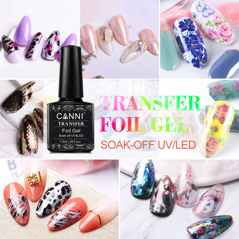 CANNI Transfer Foil Nail Adhesive Gel Glue UV / LED soak off Polish