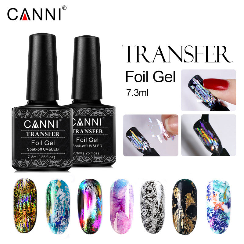 CANNI Transfer Foil Nail Adhesive Gel Glue UV / LED soak off Polish