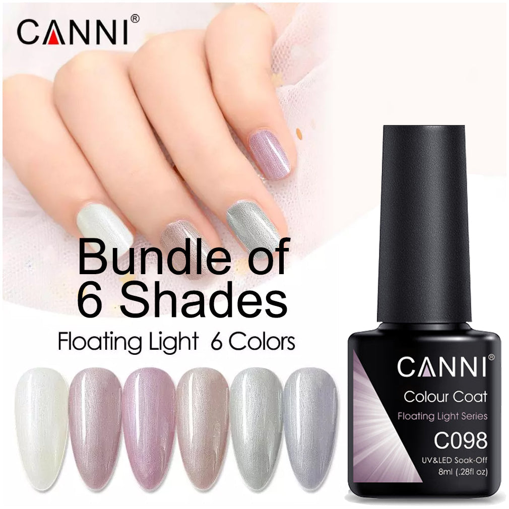 CANNI UV / LED Nail Gel Bundle of 6 bottles - Floating Light Series