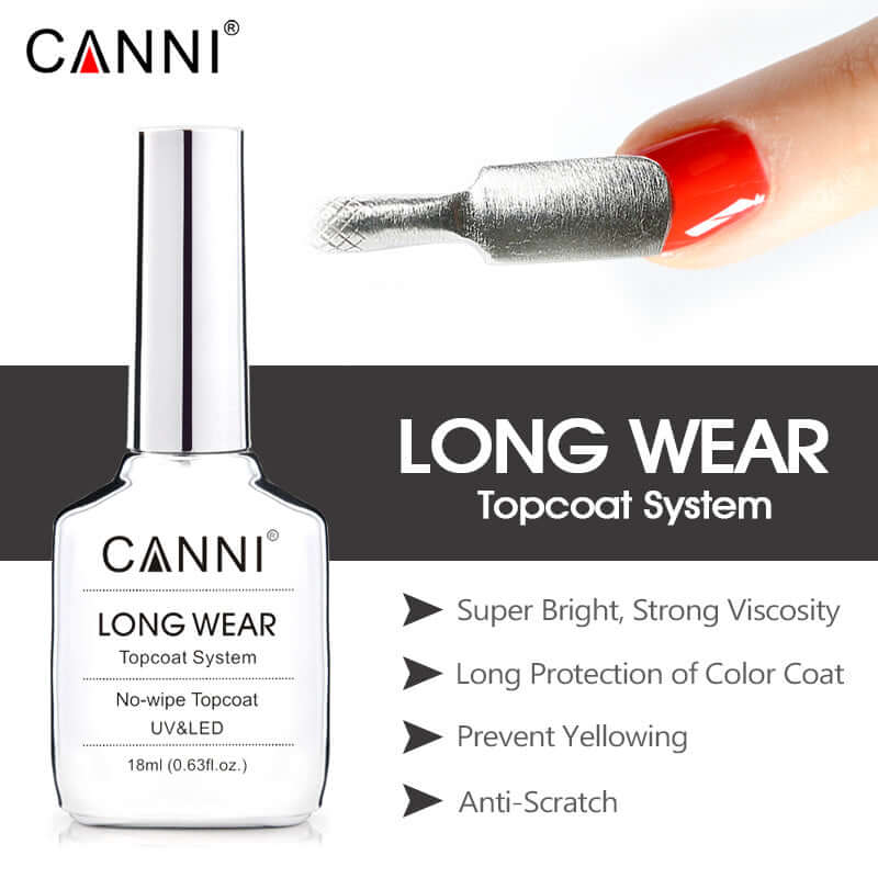CANNI 18ml Long Wear Tempered No wipe Coat - 4 Bottles