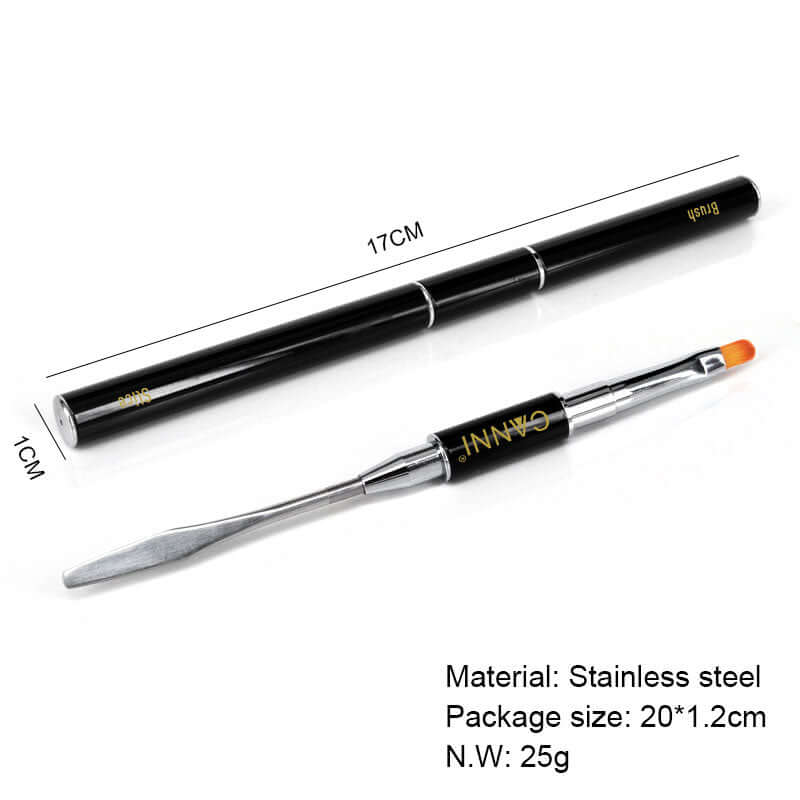 CANNI 2in1 Nail Art Design 2 Side PolyGel Brush Slice Pen For Nail Extension Acrylic Nails