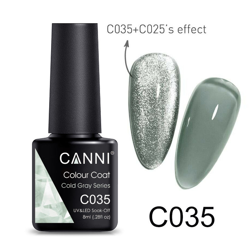 CANNI Cold Grey Series Series UV Nail Gel Polish - 8ml