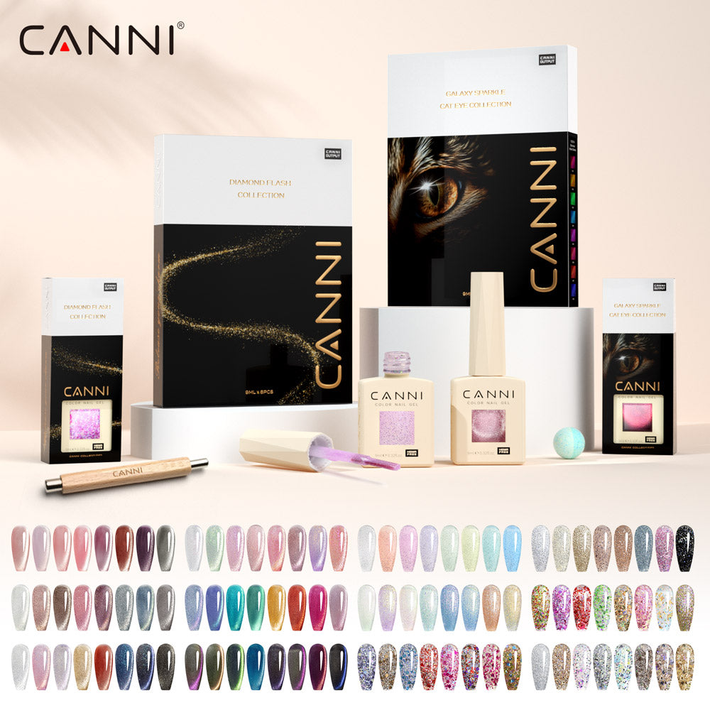 CANNI HEMA FREE Cat Eye Gel Polish 8 Colours Set