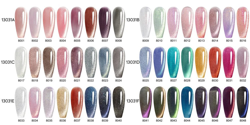 CANNI HEMA FREE Cat Eye Gel Polish 8 Colours Set