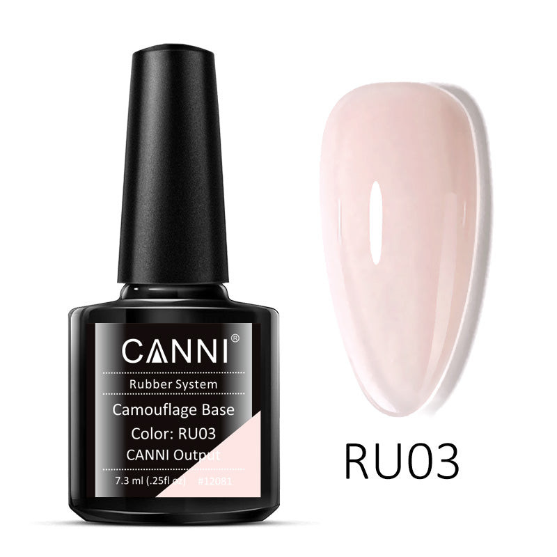 CANNI Long Lasting Nude Pink Camouflage Rubber Base Coat Nail Gel Polish 7.3ml