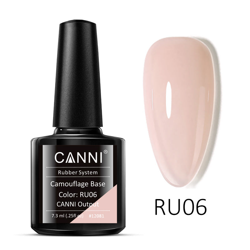 CANNI Long Lasting Nude Pink Camouflage Rubber Base Coat Nail Gel Polish 7.3ml