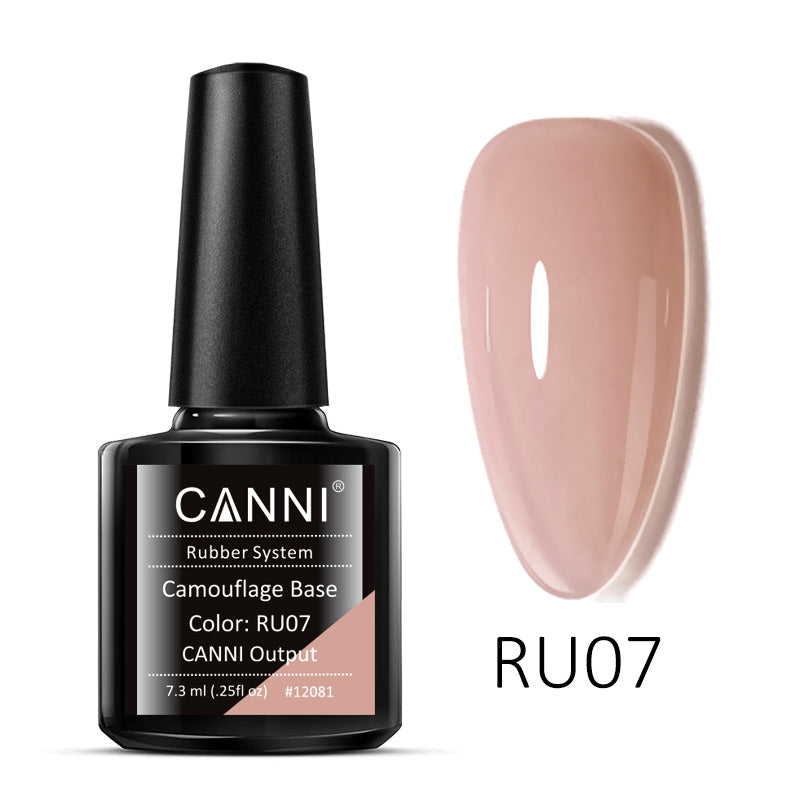 CANNI Long Lasting Nude Pink Camouflage Rubber Base Coat Nail Gel Polish 7.3ml
