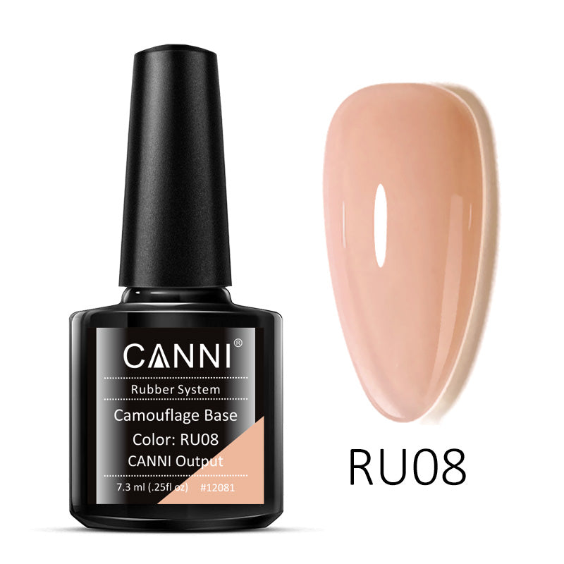 CANNI Long Lasting Nude Pink Camouflage Rubber Base Coat Nail Gel Polish 7.3ml