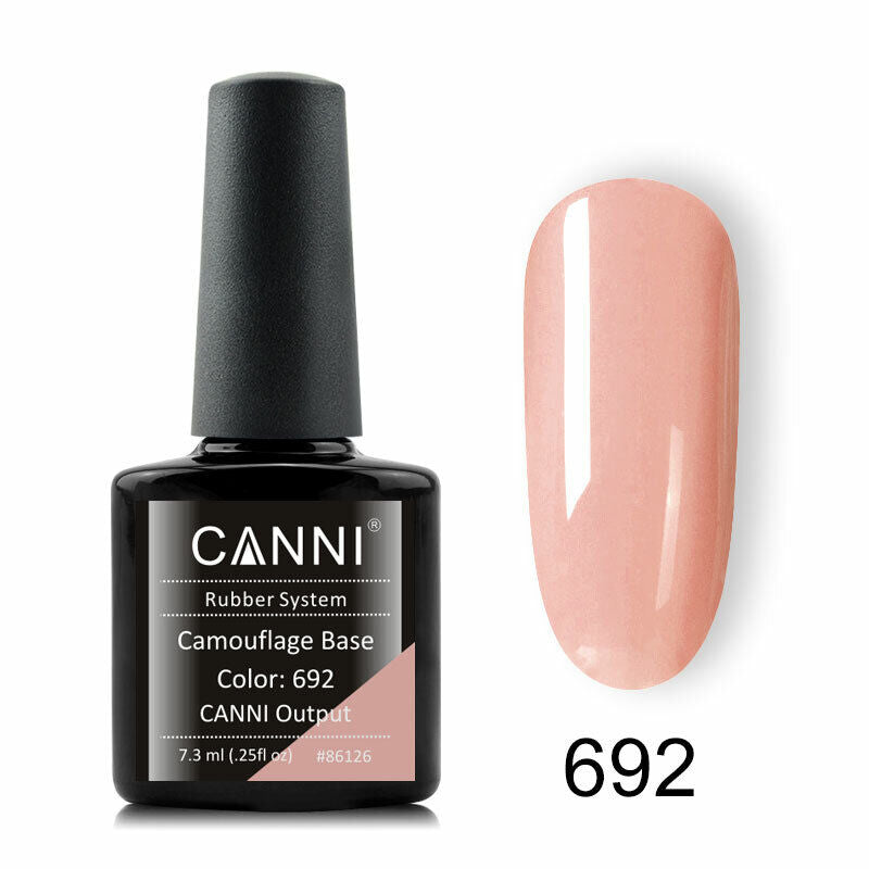 CANNI Long Lasting Nude Pink Camouflage Rubber Base Coat Nail Gel Polish 7.3ml