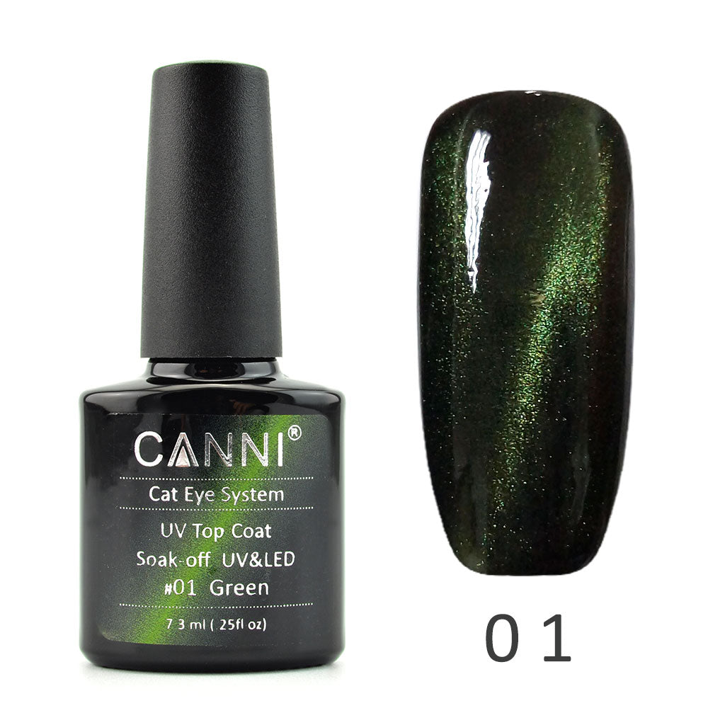 CANNI Magic Cat Eye Topcoat Special Design for UV Nail Gel - Magnetic Gel Polish