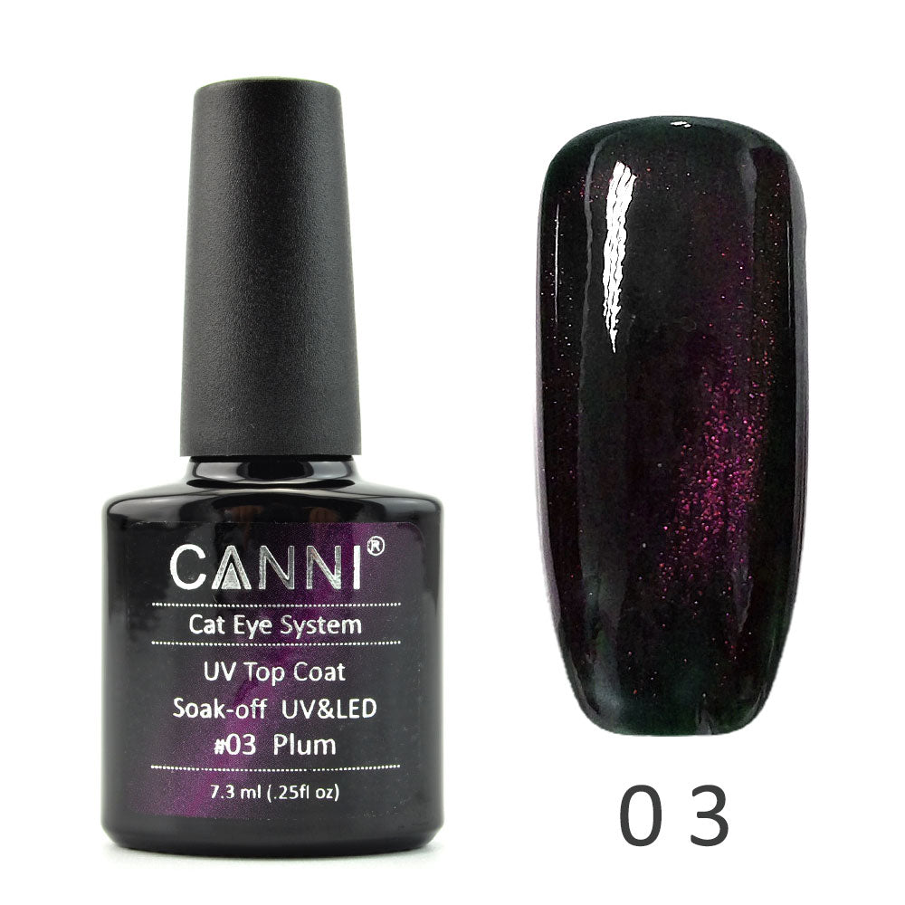 CANNI Magic Cat Eye Topcoat Special Design for UV Nail Gel - Magnetic Gel Polish