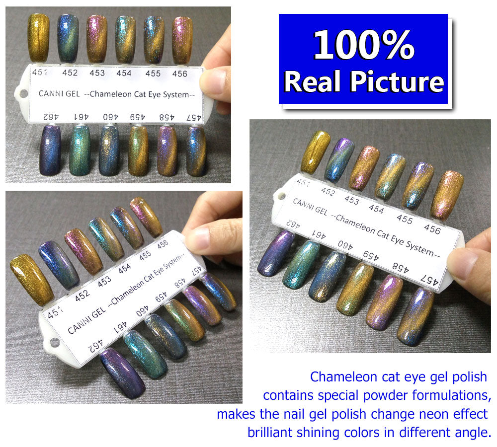 CANNI Magnetic Chameleon Cat Eye UV LED Soak off Nail Gel Polish