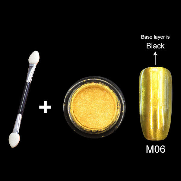 CANNI Mirror Powder Chrome Effect Nails Pigment Silver Dust Shine