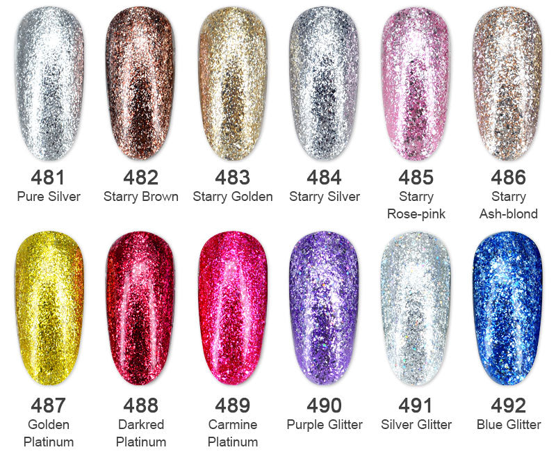 CANNI Platinum Gel Polish UV LED Nail Art Starry Glitter Diamond Effect