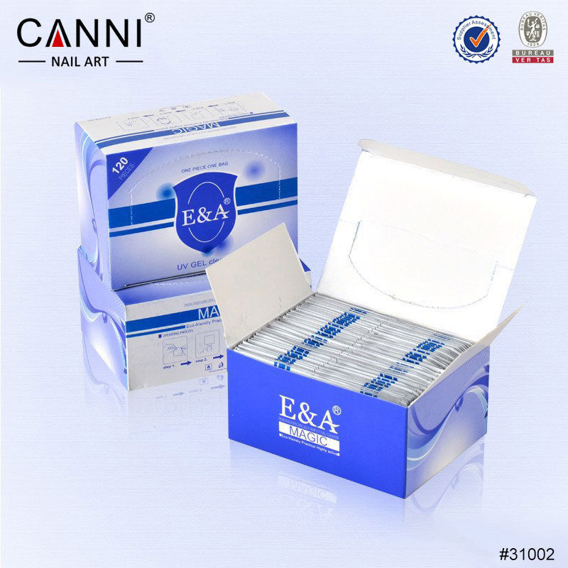 CANNI UV Gel Cleanser Wipes Prep Wipe Alcohol Gel Polish Nail Wrap No Residue