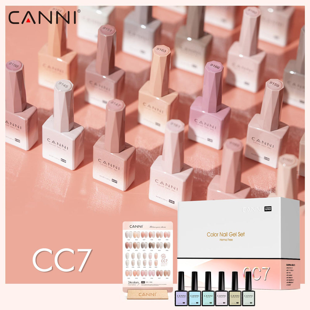 CANNI HEMA FREE 30pcs Nail Gel Polish Kit - CC7 (Jelly Nude Gels)