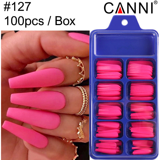 CANNI 100pcs Long Coffin False Full Cover #127