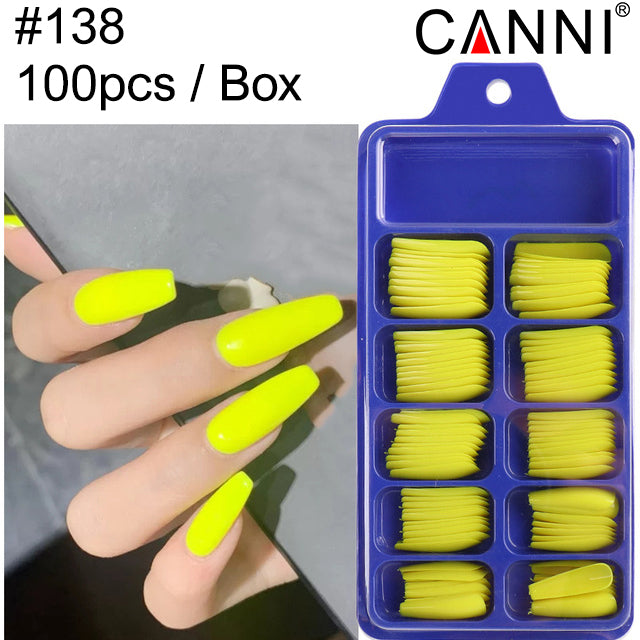 CANNI 100pcs Long Coffin False Full Cover #138
