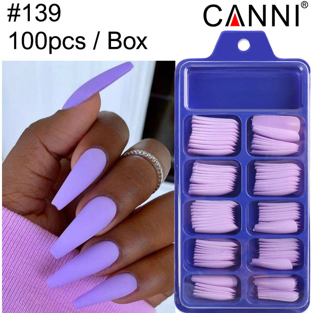 CANNI 100pcs Long Coffin False Full Cover #139