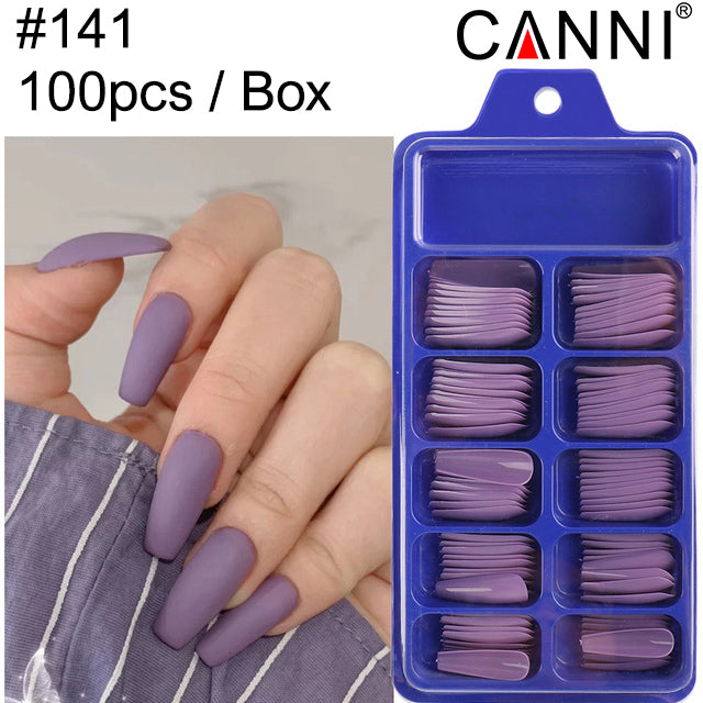 CANNI 100pcs Long Coffin False Full Cover #141