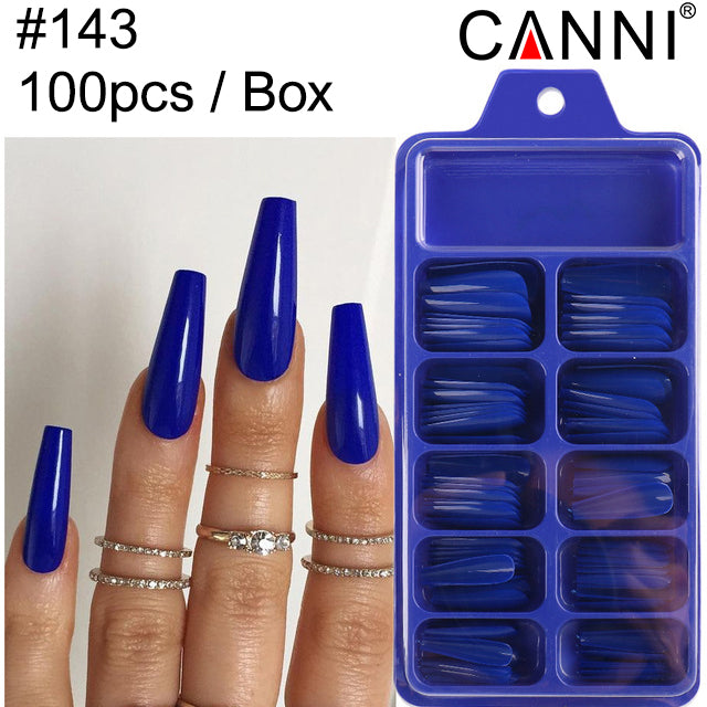CANNI 100pcs Long Coffin False Full Cover #143